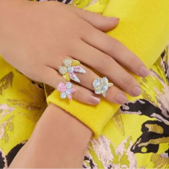 3 Swarovski Light Orchid Butterfly Rings | Swan Signed | New | Rare/Retired - Picture 8 of 14